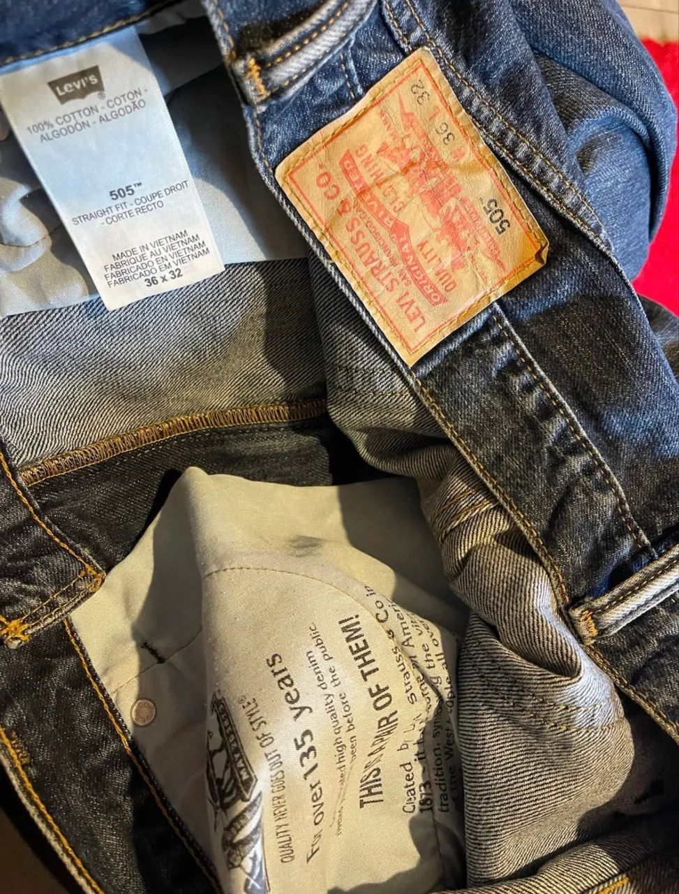 calça levis 505 vintage original - Foto 3