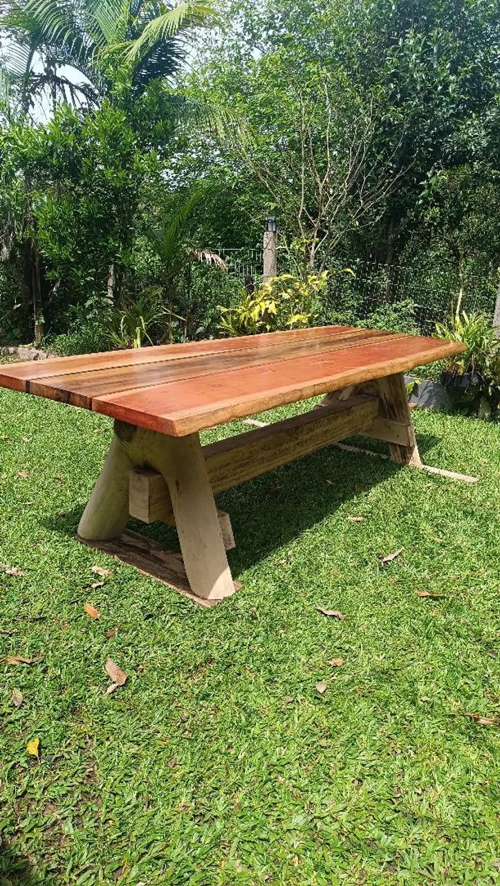 Mesa rústica madeira artesanal 