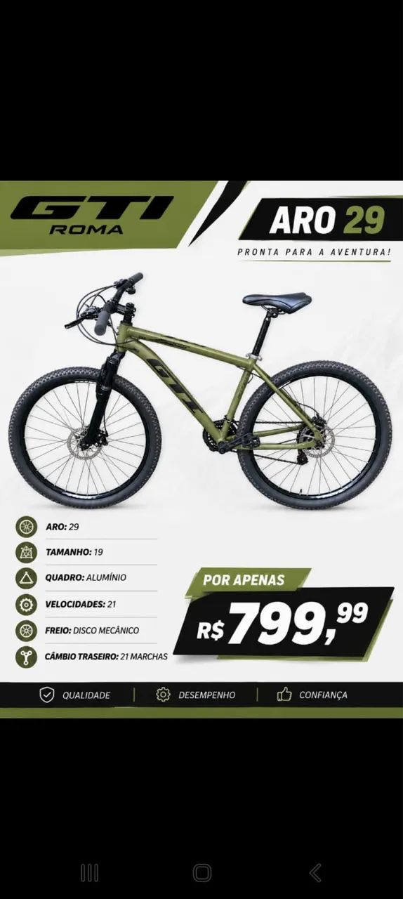 Bicicleta GTI Roma Aro 29