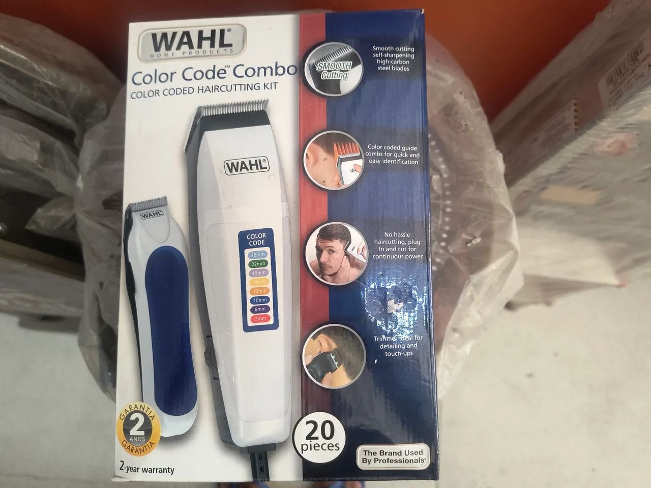 Máquina cortar cabelo Color Code combo Wahl com 2 Maquinas 