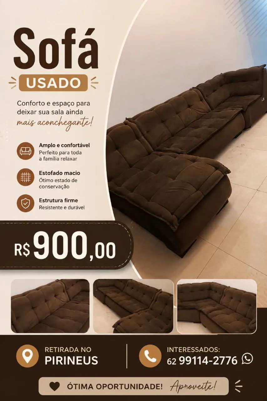 Sofá com 3 modulos
