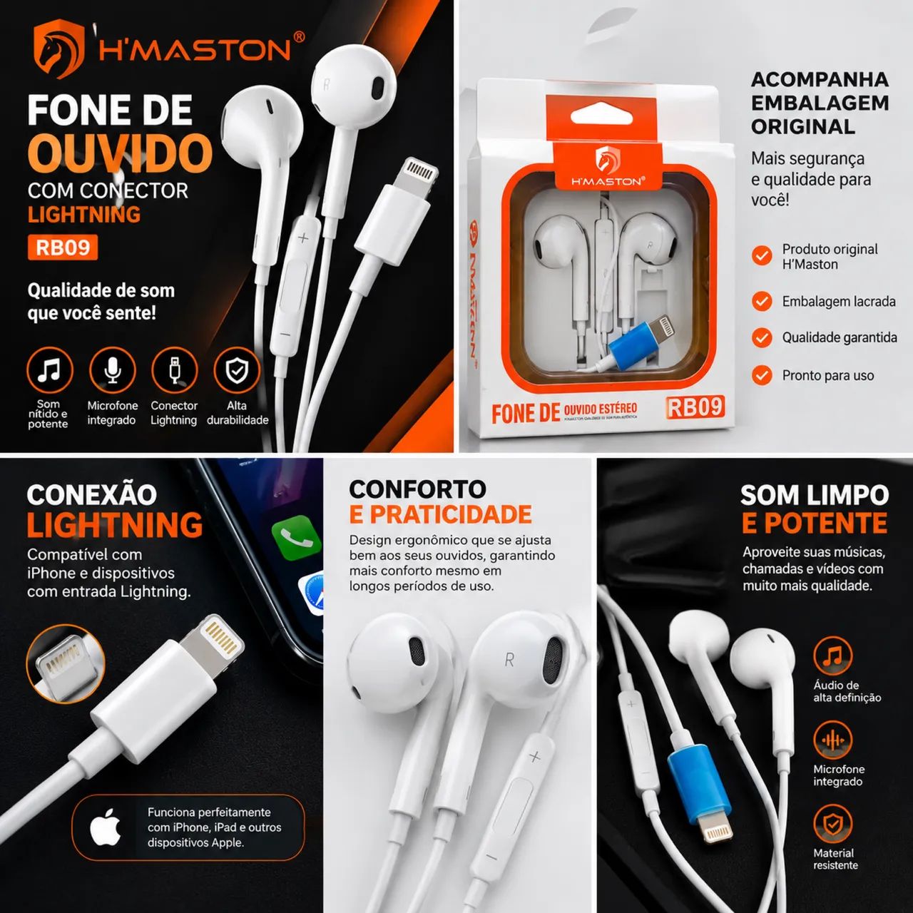 Fone de iPhone bluetooth original 