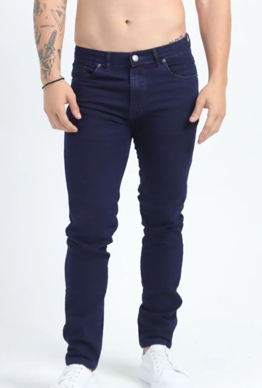 Cal ça jeans skinny masculina - Foto 2