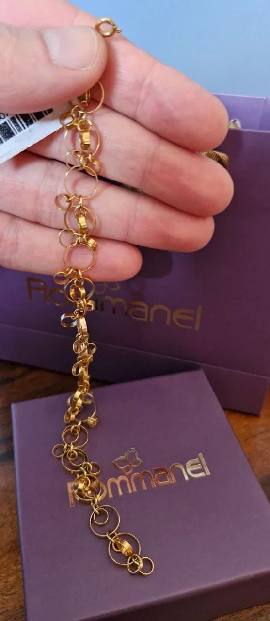 NOVA Semijoia Rommanel Pulseira Banhada Ouro 18k -  Original - Foto 3
