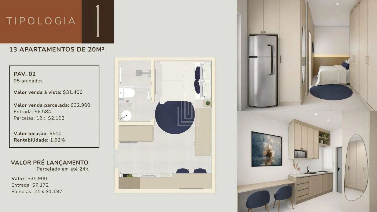 STUDIO À VENDA | RESIDENCIAL BRISA EM CDE - Foto 2