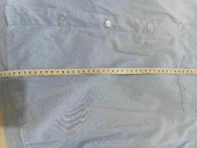 camisa azul listrada manga longa - Foto 3