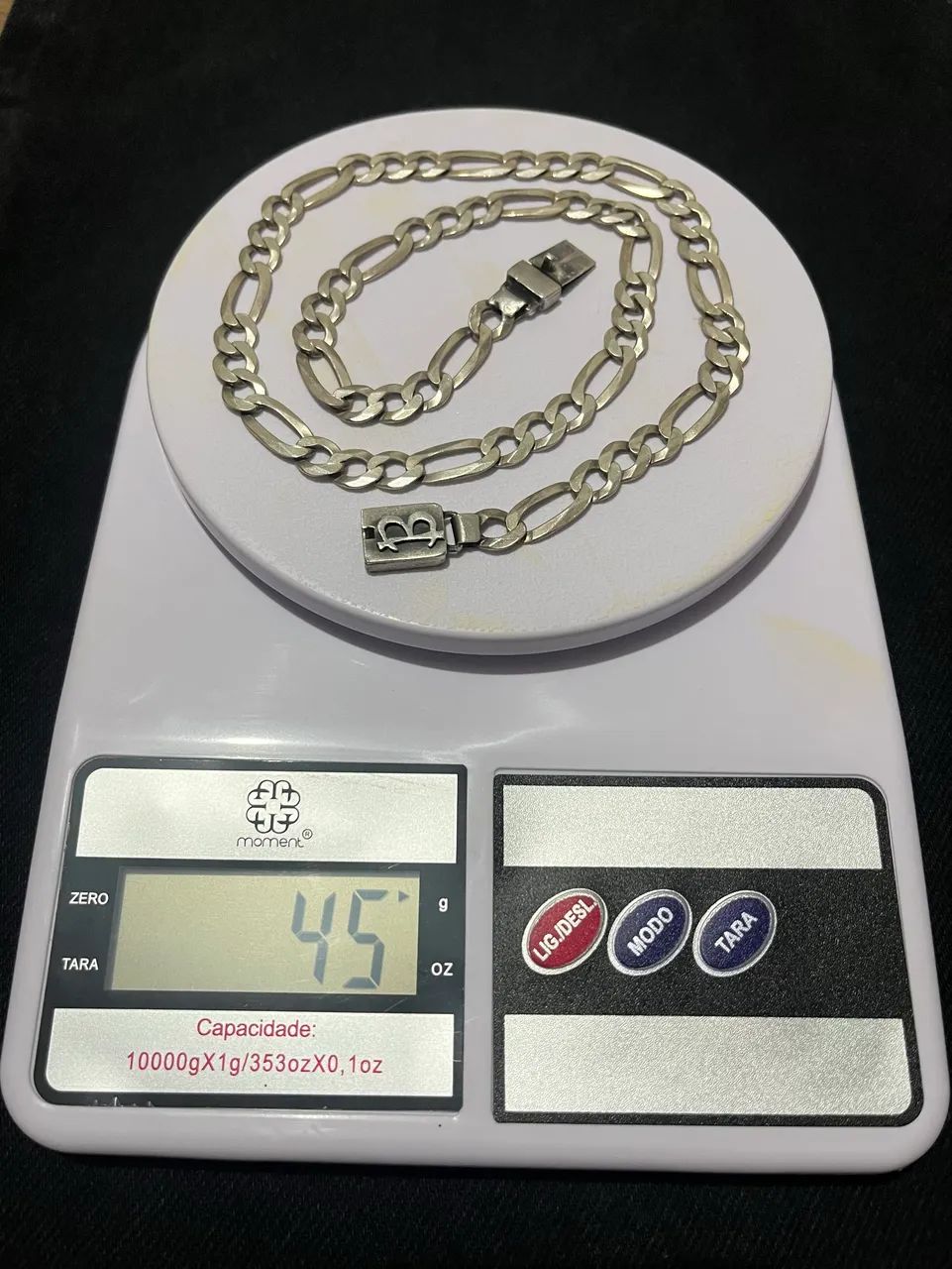 Cordão de prata 925, 59cm e 45g - Foto 3
