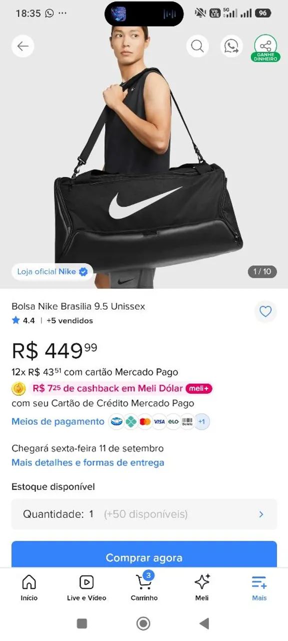 Bolsa/mochila Nike NOVA. Zero km. - Foto 3