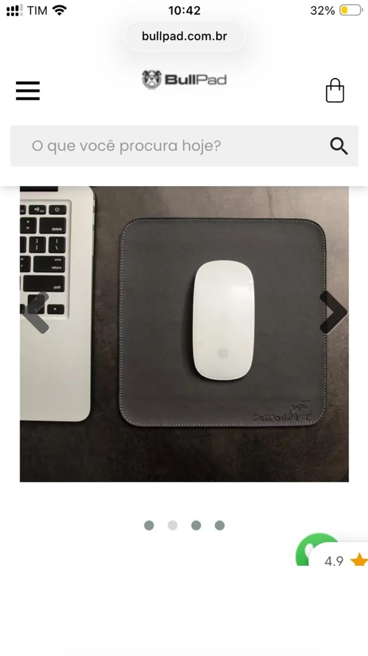 Mousepad bull pad couro original - Foto 3