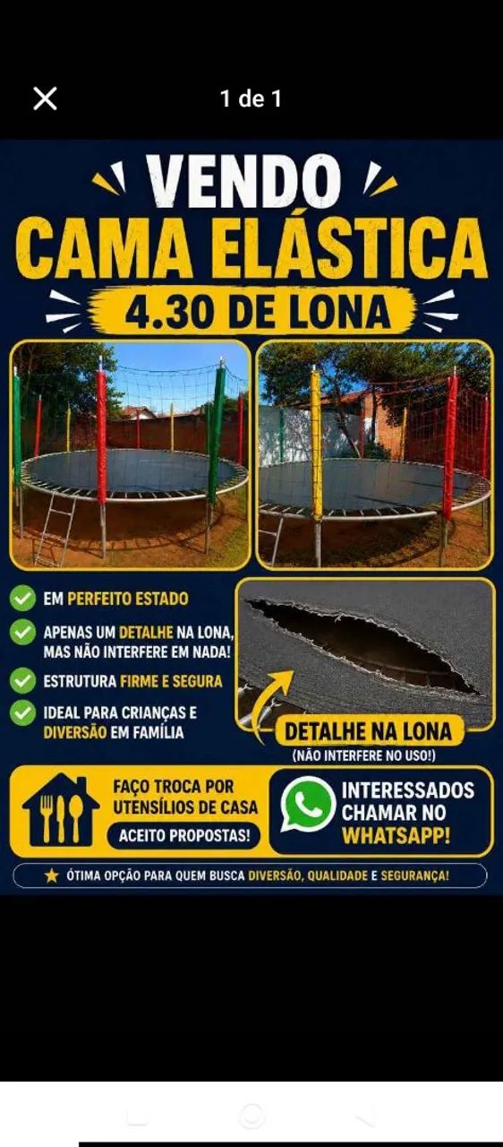 Vendo cama elástica 