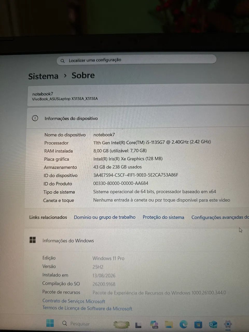 Notebook Asus Vivobook 238 GB SEMINOVO - Foto 2