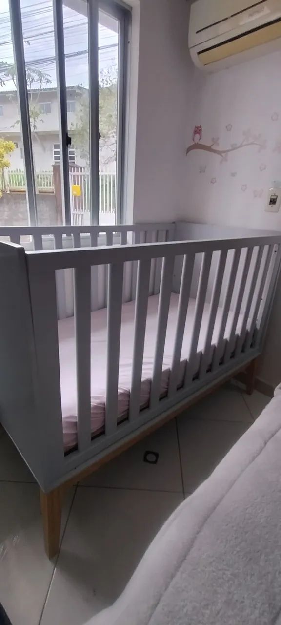 Berço linha Amor perfeito com colchão Ortobom  - Foto 3