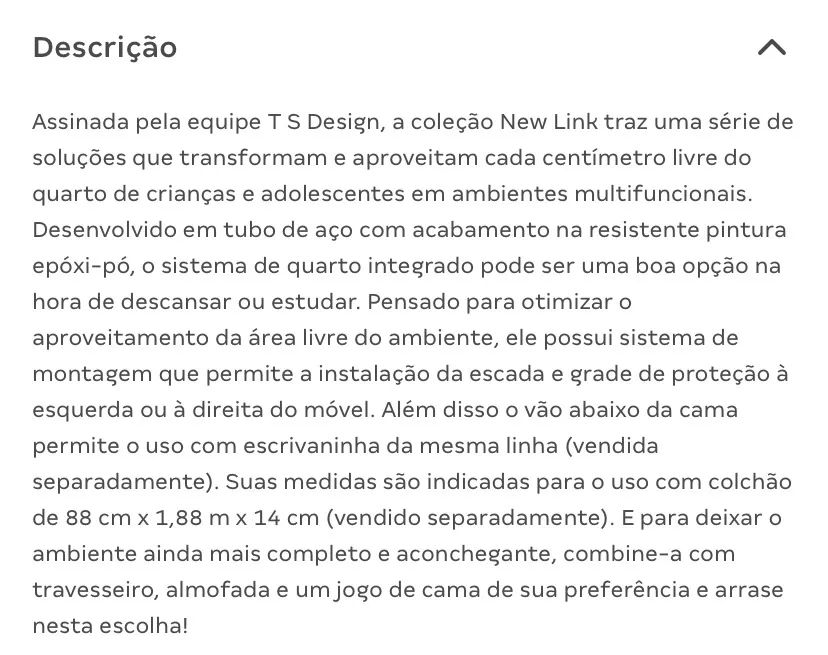 Cama Tok & Stok suspensa Preta - Foto 3