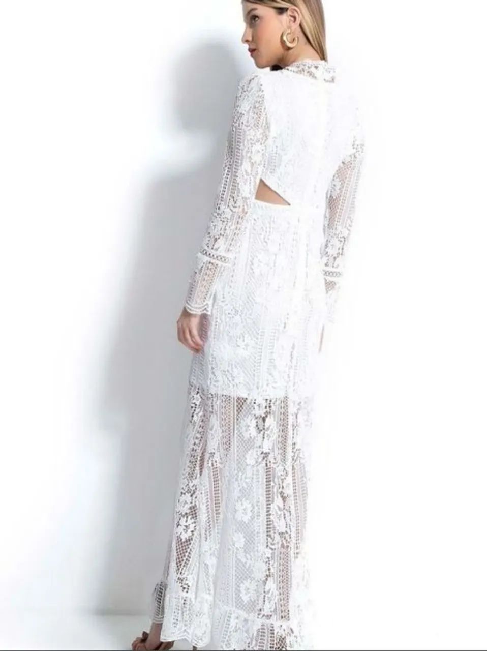Vestido Ave Rara branco renda 38 - Foto 5
