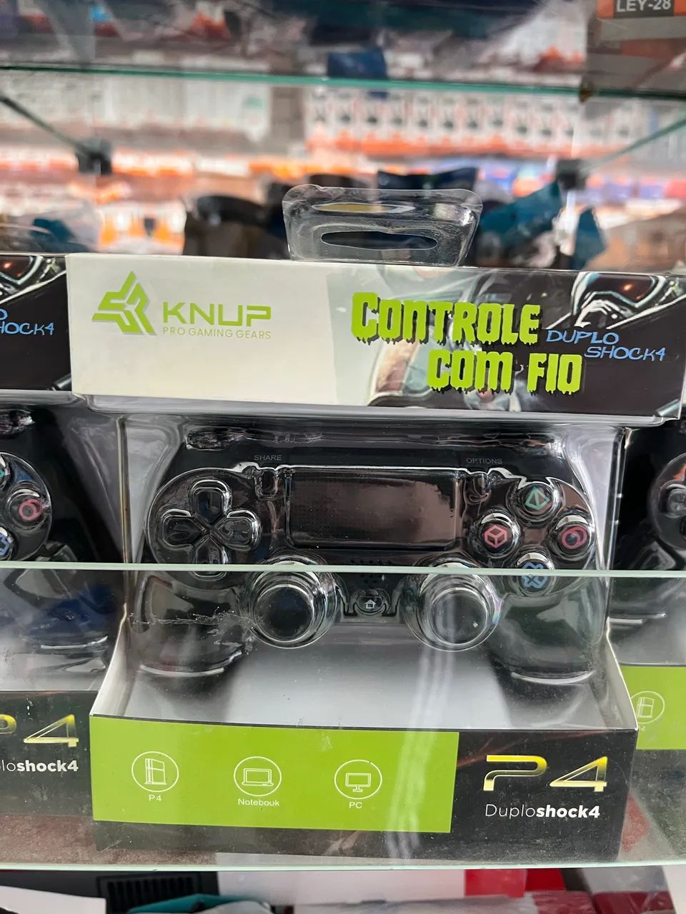 Controle vídeo game com fio P4, Pc, Notebook 