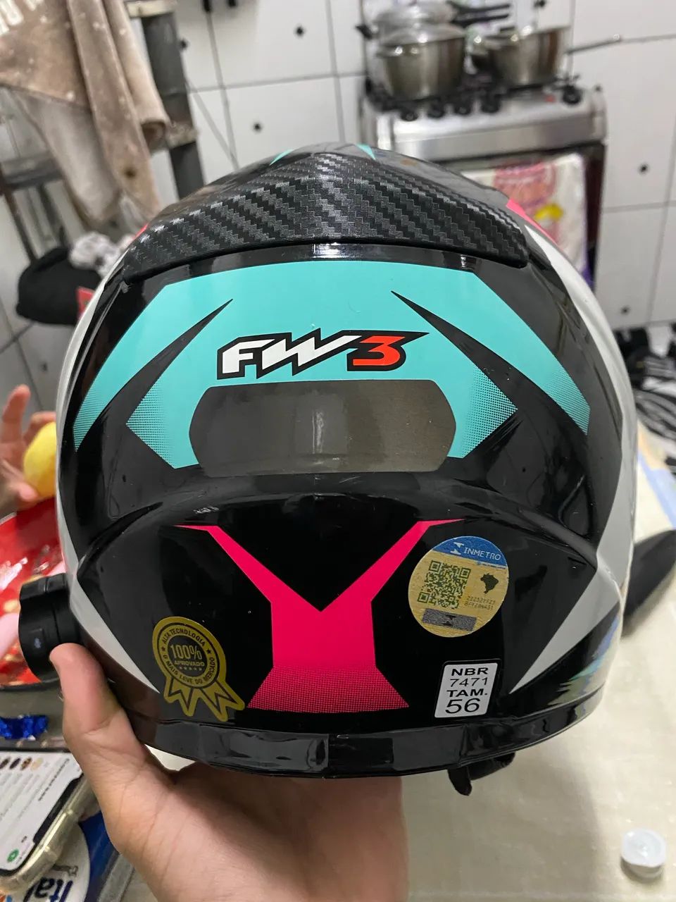 Capacete fw3 STAR c/par de intercomunicador - Foto 5