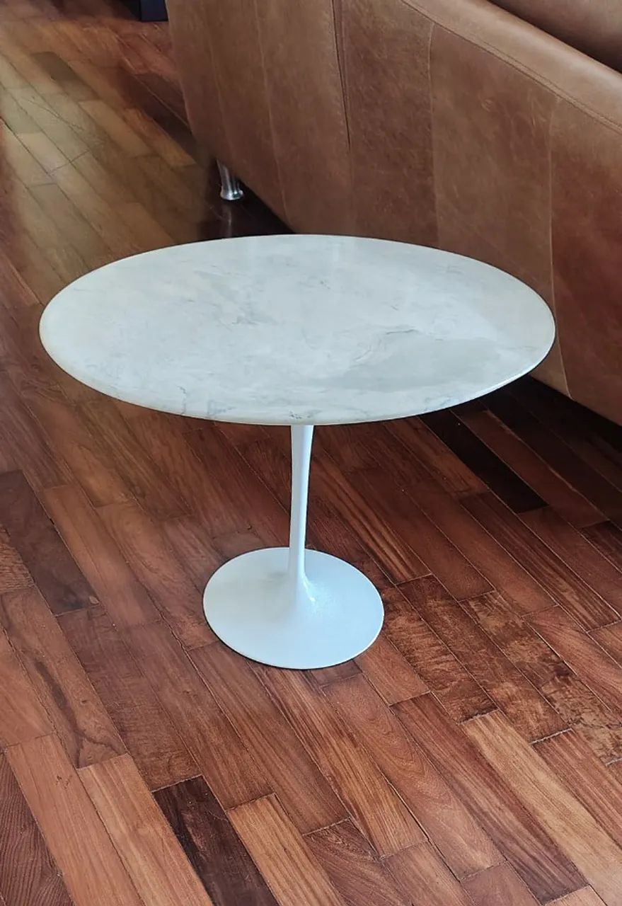 Mesa Lateral Saarinen Original Forma - Mármore Oval - Foto 2