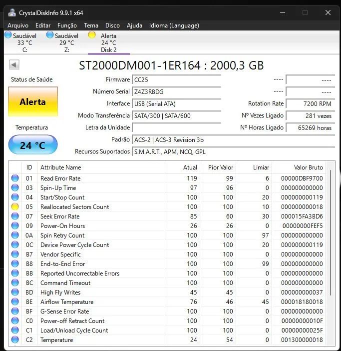HD Seagate 2tb (Desktop - COM ALERTA) - Foto 2