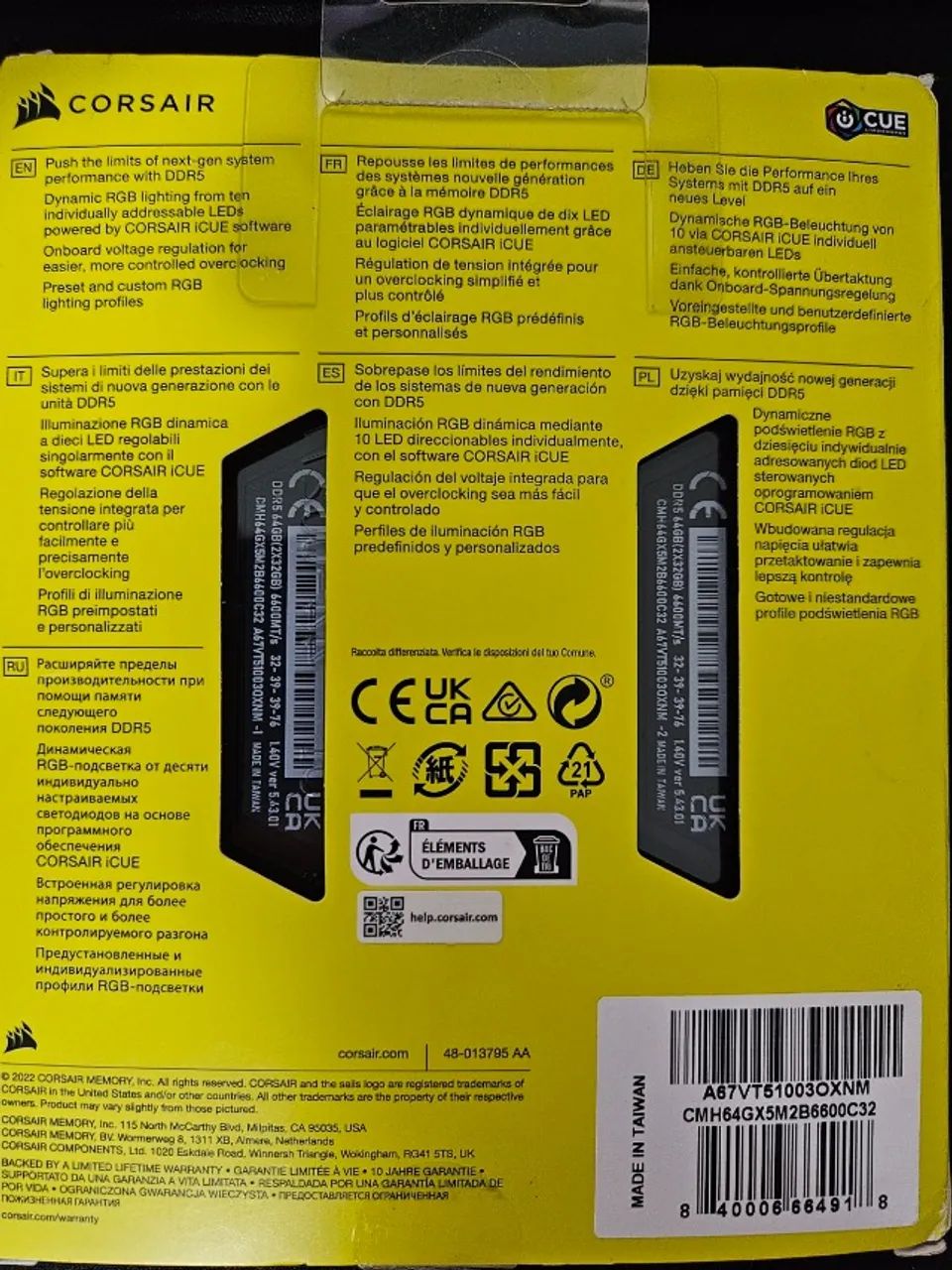 Memória RAM Corsair Vengeance, DDR5, RGB, 64GB (2x32GB), CL32, 6600MHz - Foto 2