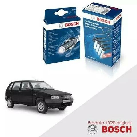 Kit Jogo Cabo Velas Bosch Uno G1 1.0 8v Fiasa Gasolina 84-94