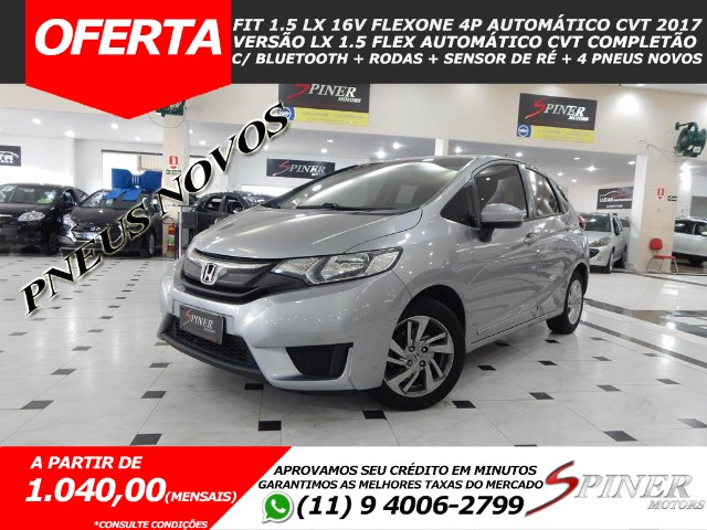 HONDA FIT 1.5 LX 16V FLEXONE 4P AUTOMÁTICO CVT COMPLETO C/ PNEUS NOVOS