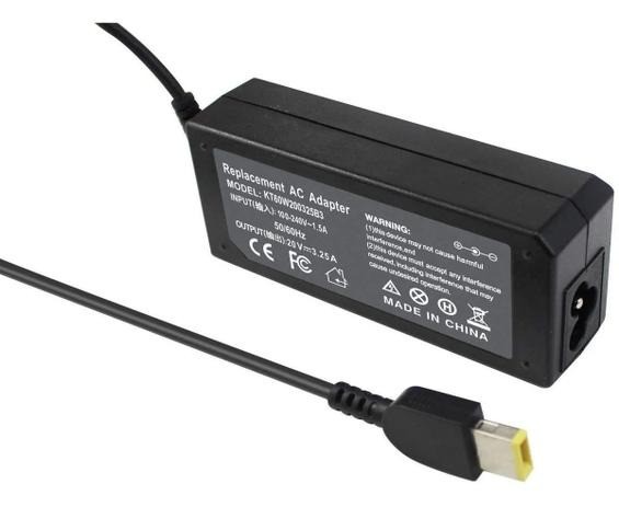 Fonte Carregador Notebok Lenovo Ideapad 20v 3.25a 65w Plug Retangular G40-30 G40-45 - Foto 3