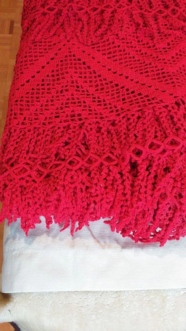 Colcha de Crochet Queen grande - Foto 6