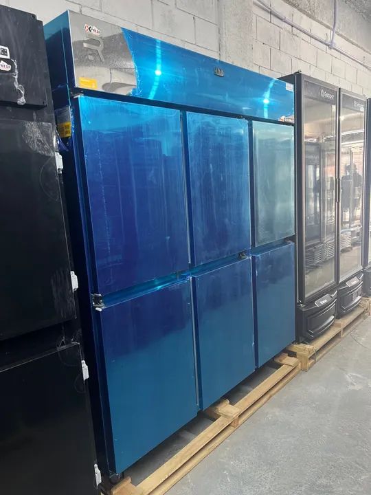 Mini câmara refrigerada comercial 6 portas total inox Refrimate
