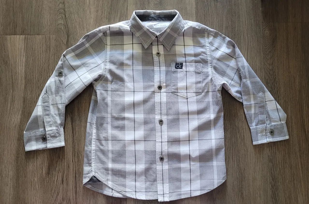Camisa Social infantil Calvin Klein