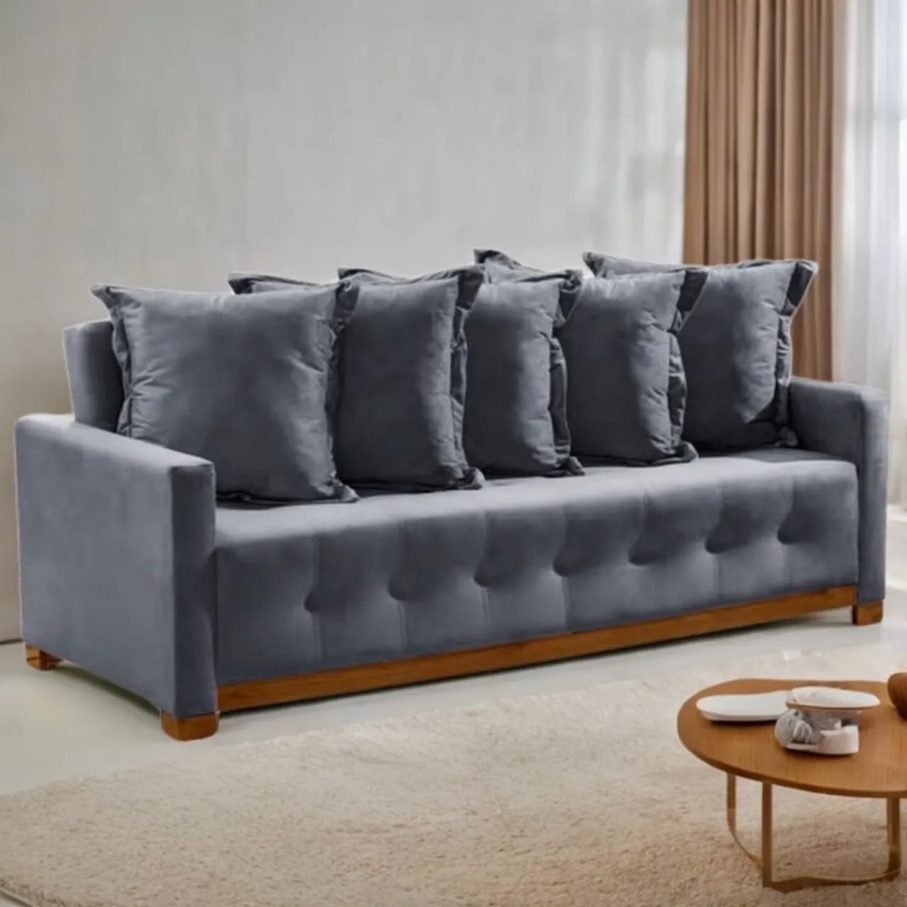 Sofá Cama Feeling 2,05 m Veludo tt544 - Foto 3