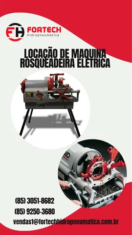 Rosqueadeira elétrica para tubos - locação 
