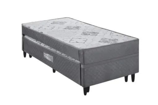 Cama Box solteiro com auxiliar prestigie D28 Molas ensacadas tt U89