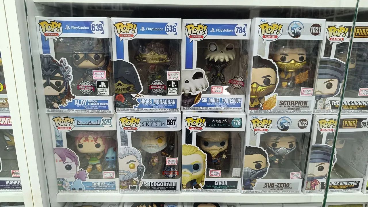 Funko Pop! Coleção de Games aloy, eivor, scorpion, Pugb