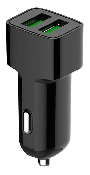 carregador veicular rápido 2 usb 2.4a c3tech ucv-20bk - Foto 2