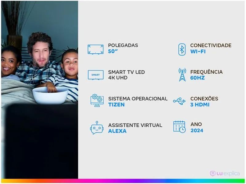 TV Samsung 50 polegadas 4K Smart - Tudo Alexandre entegrada em 1 - Foto 5