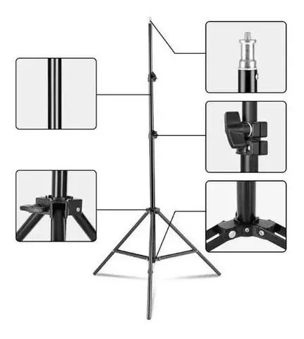 Tripé 2.10M Universal Ajustável suporta até 2,5kg + Suporte Celular Brinde - Foto 5