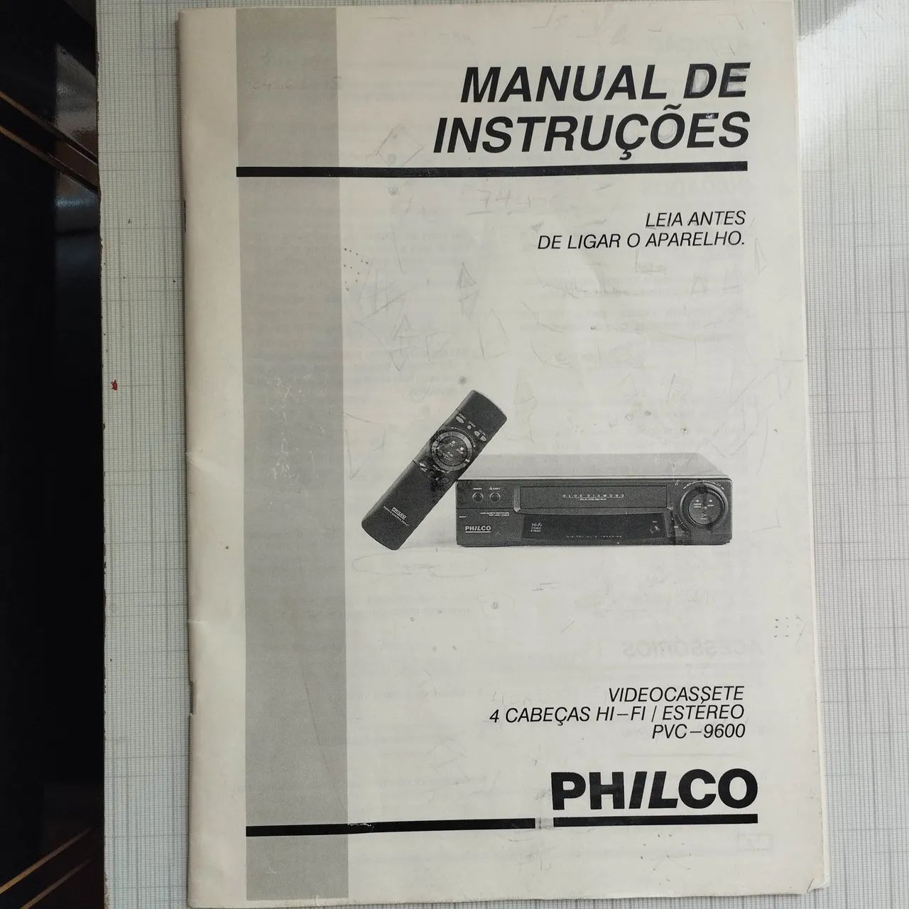 Manual Videocassete Philco PVC-9600 4 Cabeças Hi-Fi Estéreo