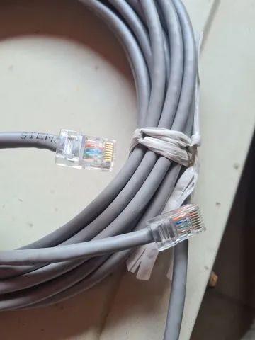 3 cabos rede 10m CAT6 conectorizado em fabrica Novo Lacrado - Foto 5