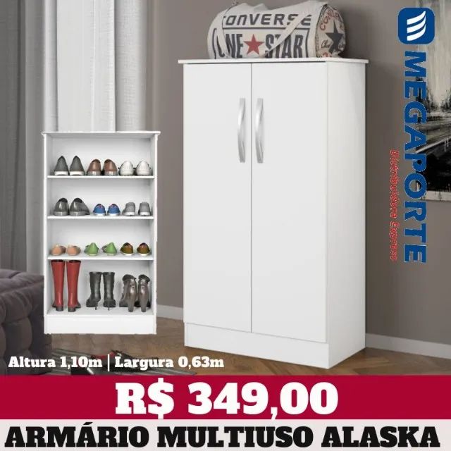 Armário Multiuso Escritório 2 Portas - 2 Cores (Novo) Entrega Grátis!