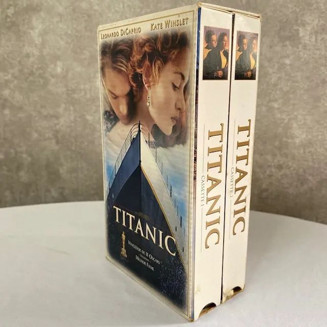 VHS Titanic 2 Fitas Cassete Box Legendado Ideal Para Compor Cenário - Foto 4