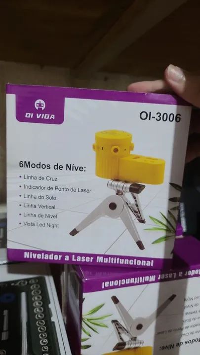 Nivel a laser com tripé 6 modos