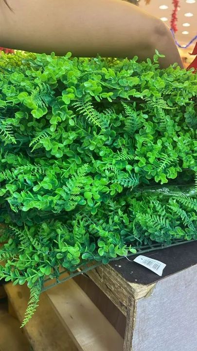 Parede verde artificial para decoração - Foto 2