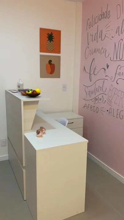 Balcão Live X acabamento branco e carvalho - Foto 3