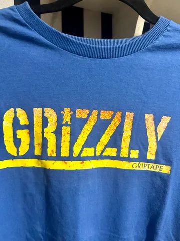 Camiseta Grizzly Stamp Fadeway Tee Azul - Foto 5