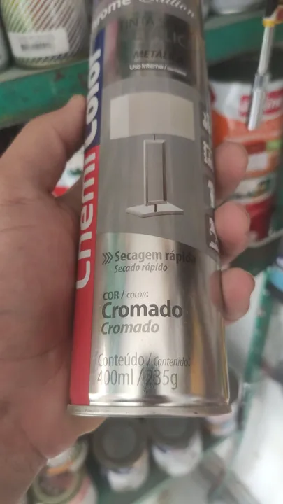 Tinta spray cromada