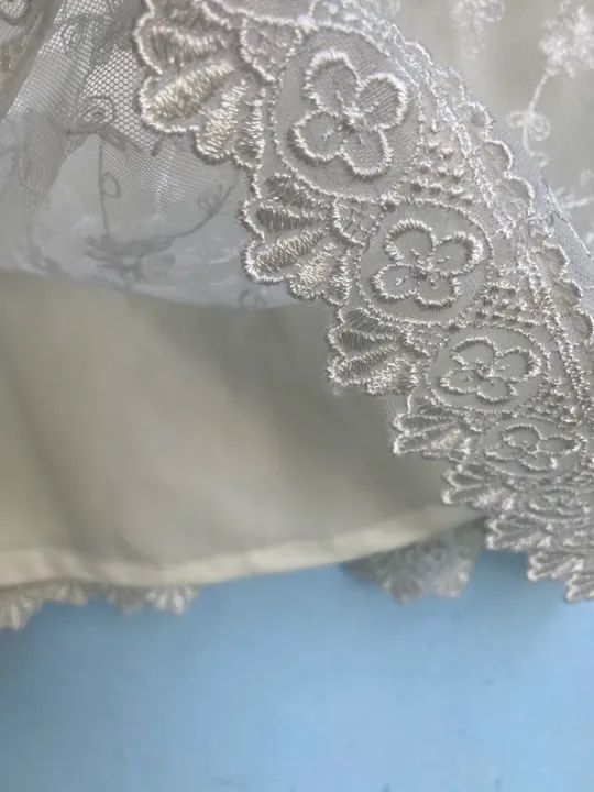 Vestido de Renda Branco, Tam P - Foto 3