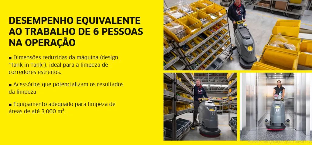 LAVADORA E SECADORA DE PISOS BD 50/50 KARCHER - Foto 2