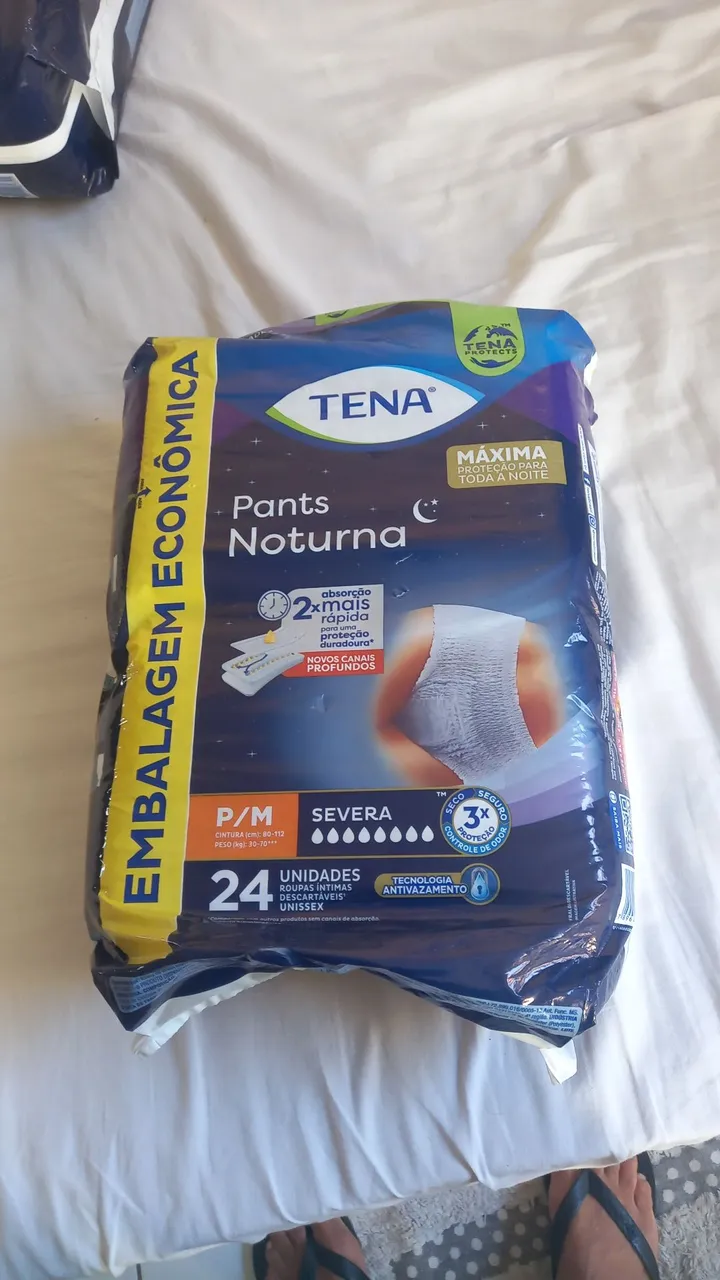 Fralda TENA Pants Noturna P/M - 24 unidades