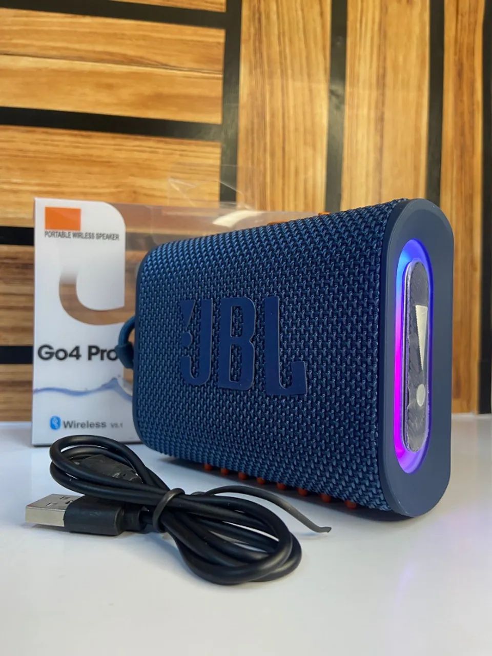 Caixa de Som Bluetooth Go4 azul pro