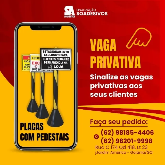 PLACA PARA ESTACIONAMENTO PRIVATIVO COM PEDESTAL